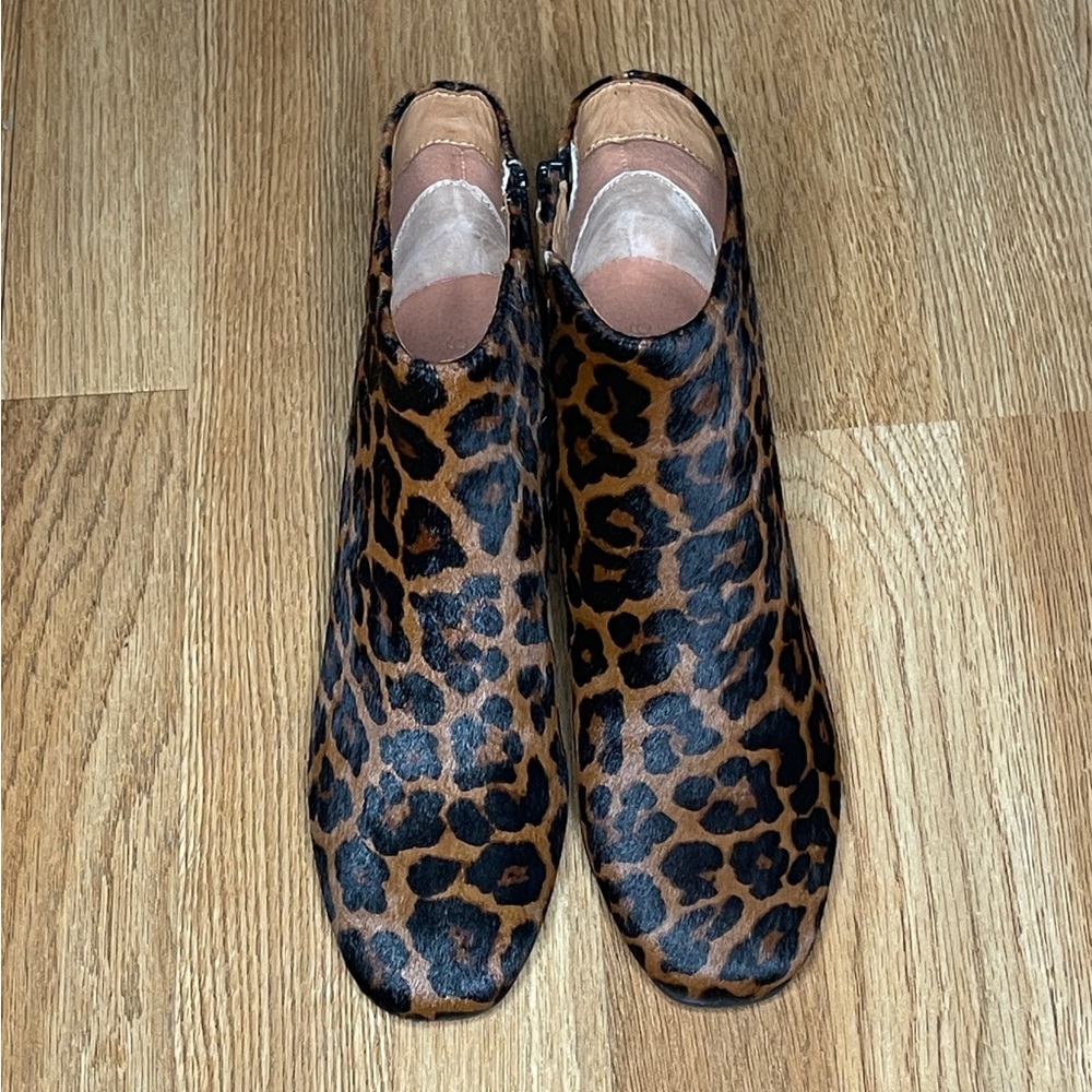 Gentle Souls Leopard Print Ankle Booties